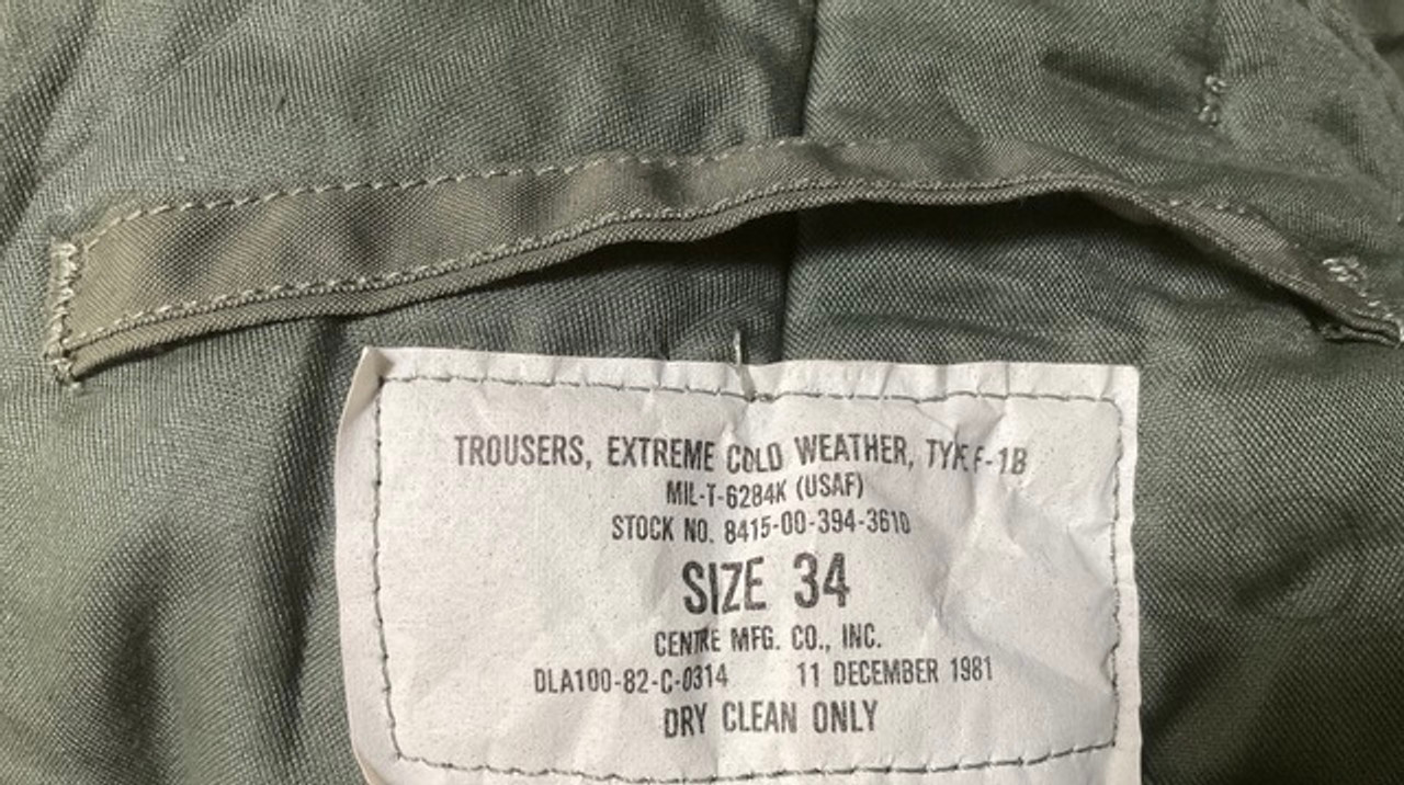 Extreme Cold Trousers F-1b