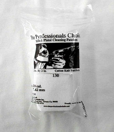 Gun Cleaning Square Knit Patches 30 cal./ 7.62 mm 130 pack