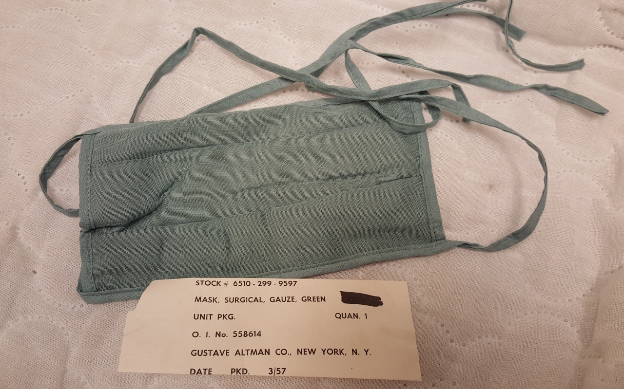 Military Issue Surgical Mask Gauze Green