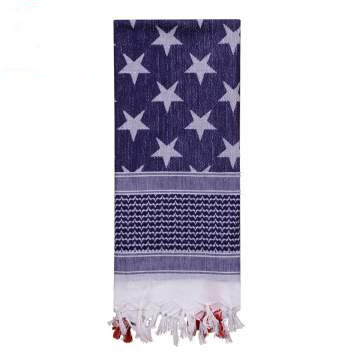 Shemagh Tactical Desert Scarf US Flag White/Red/White