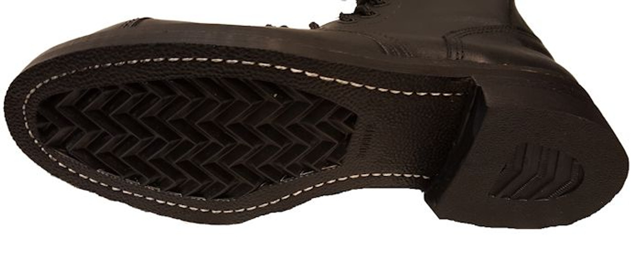 Military Issue Black Leather Climber Combat Boots Size 10R