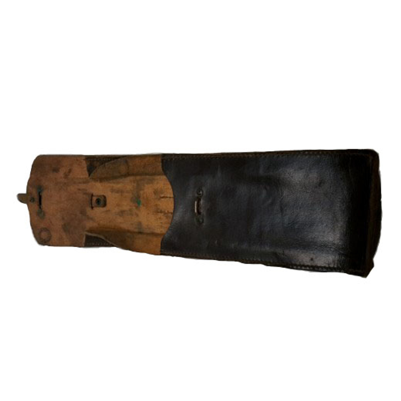 French Large Leather Pouch Black