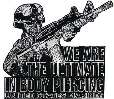 Ultimate Body Piercing Marines Patch 11"