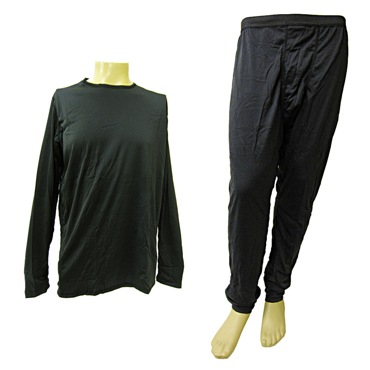 Men's 2 Piece Thermal Underwear Set Top Bottom Long Sleeve Pants