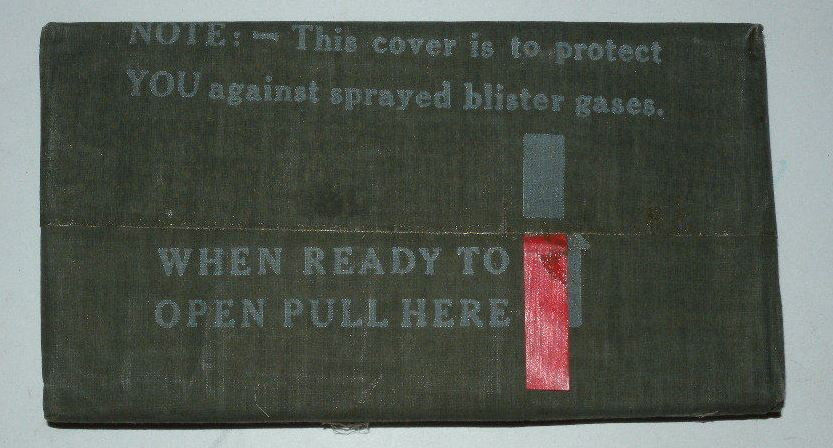 WW2 Blister Gas Cover Protective Individual Dated 1945 - Army