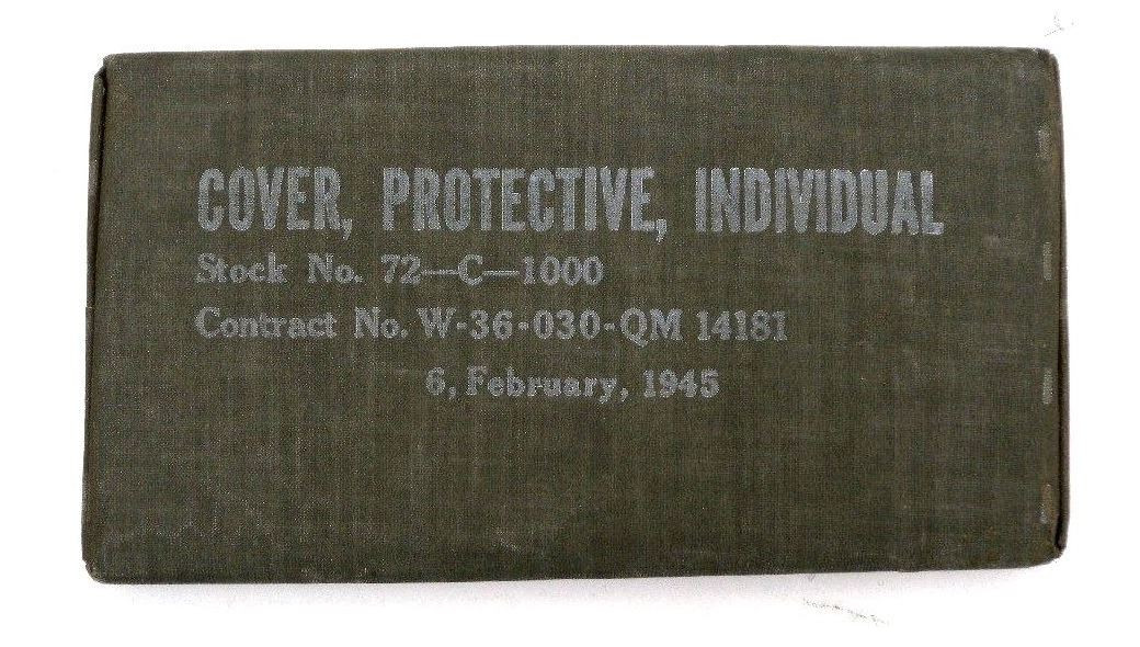 ・ Guard ・１９４５年・２２cm・B&G. Cop・ WW2 Blister Gas Cover Protective Individual Dated 1945 - Army