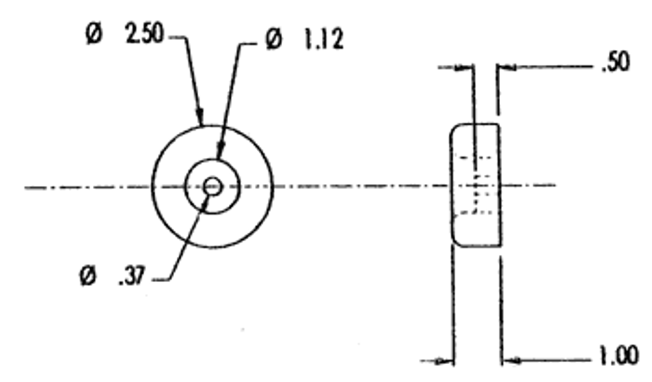 Buyers Products Round Rubber Bumper B1001