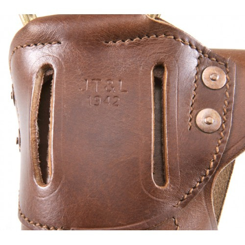 Reproduction U.S. WW2 M1916 Colt 1911 .45 Holster Drum Dyed Brown