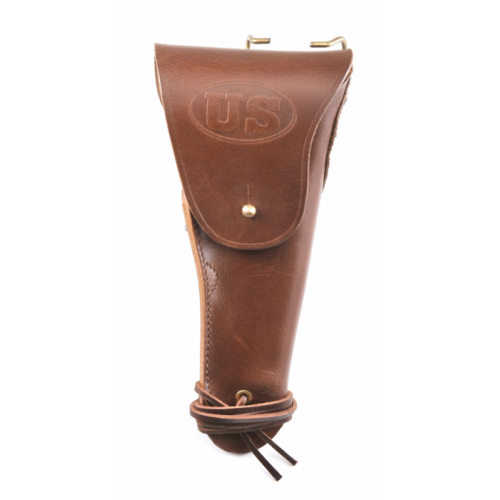 Reproduction U.S. WW2 M1916 Colt 1911 .45 Holster Drum Dyed Brown Holster