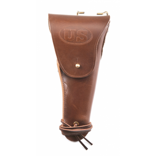 Reproduction U.S. WW2 M1916 Colt 1911 .45 Holster Drum Dyed Brown Holster