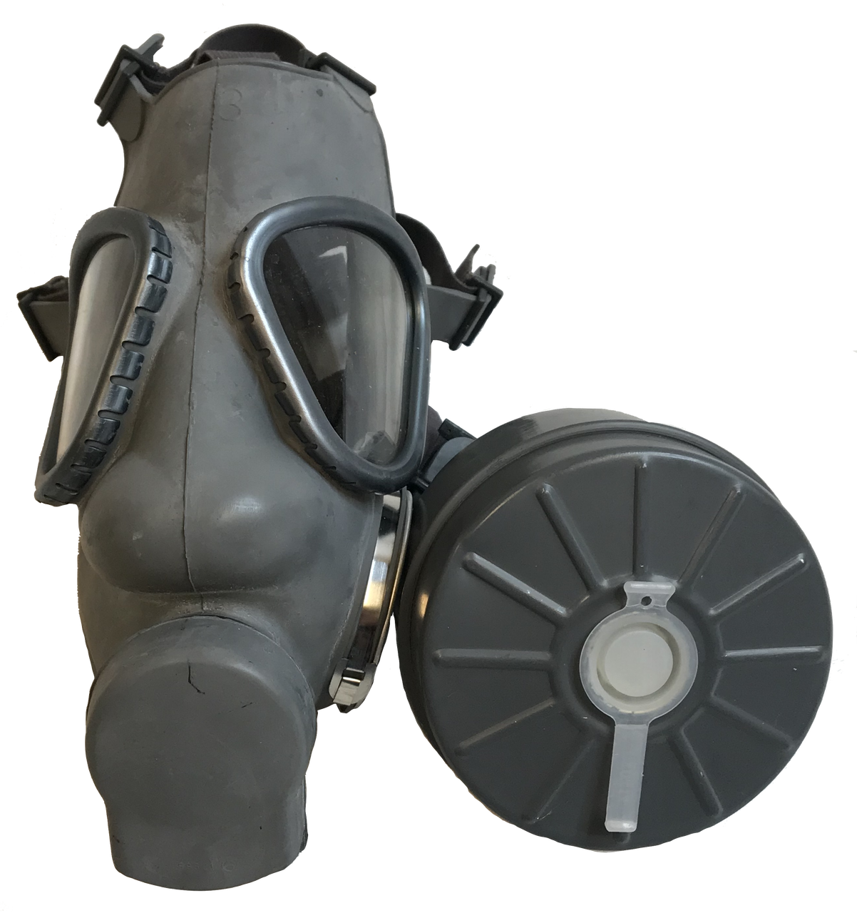 gas mask side view