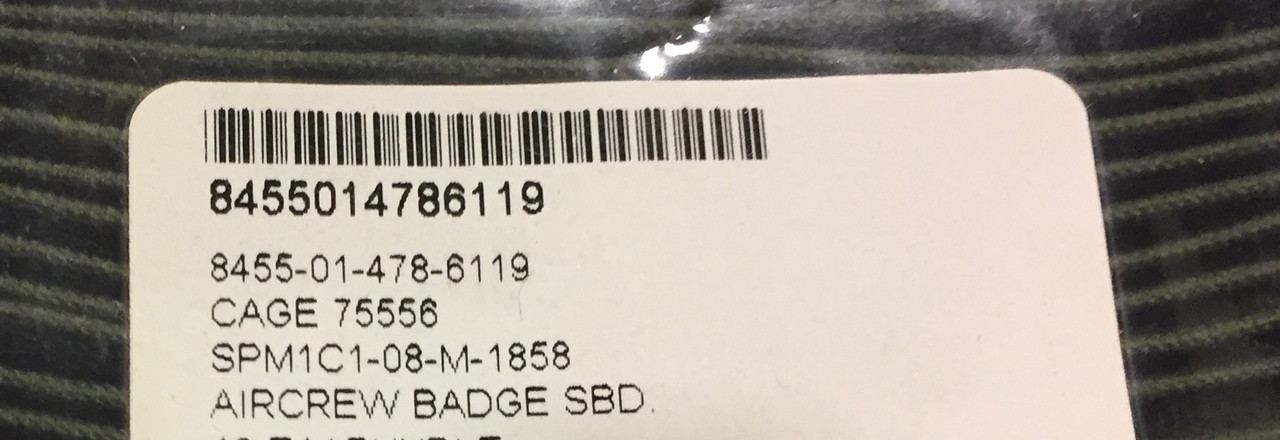 Military Issue Aircrew Badge SBD