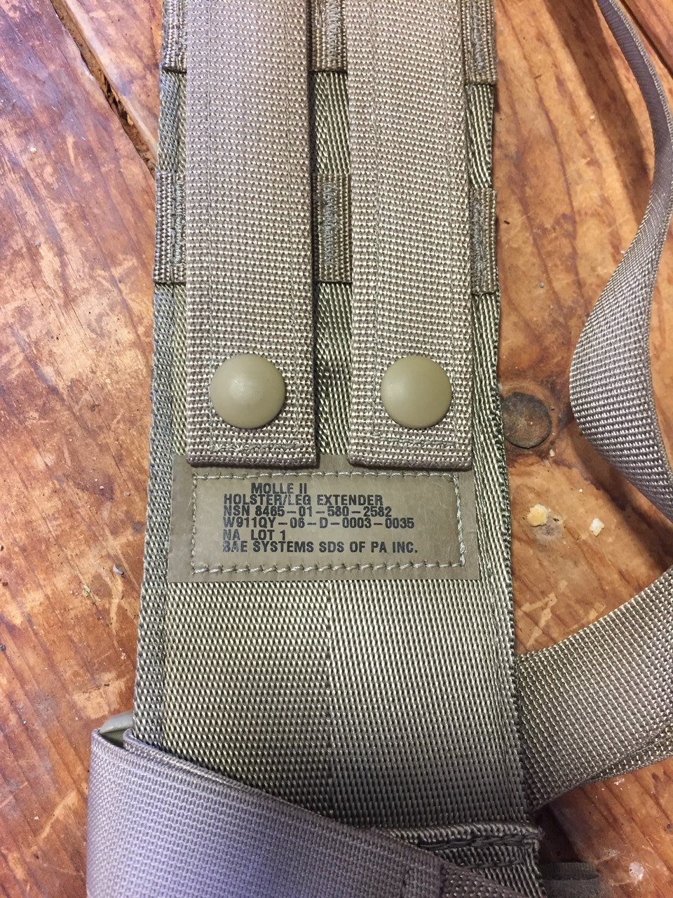 MOLLE II HOLSTER/LEG EXTENDER COYOTE BROWN