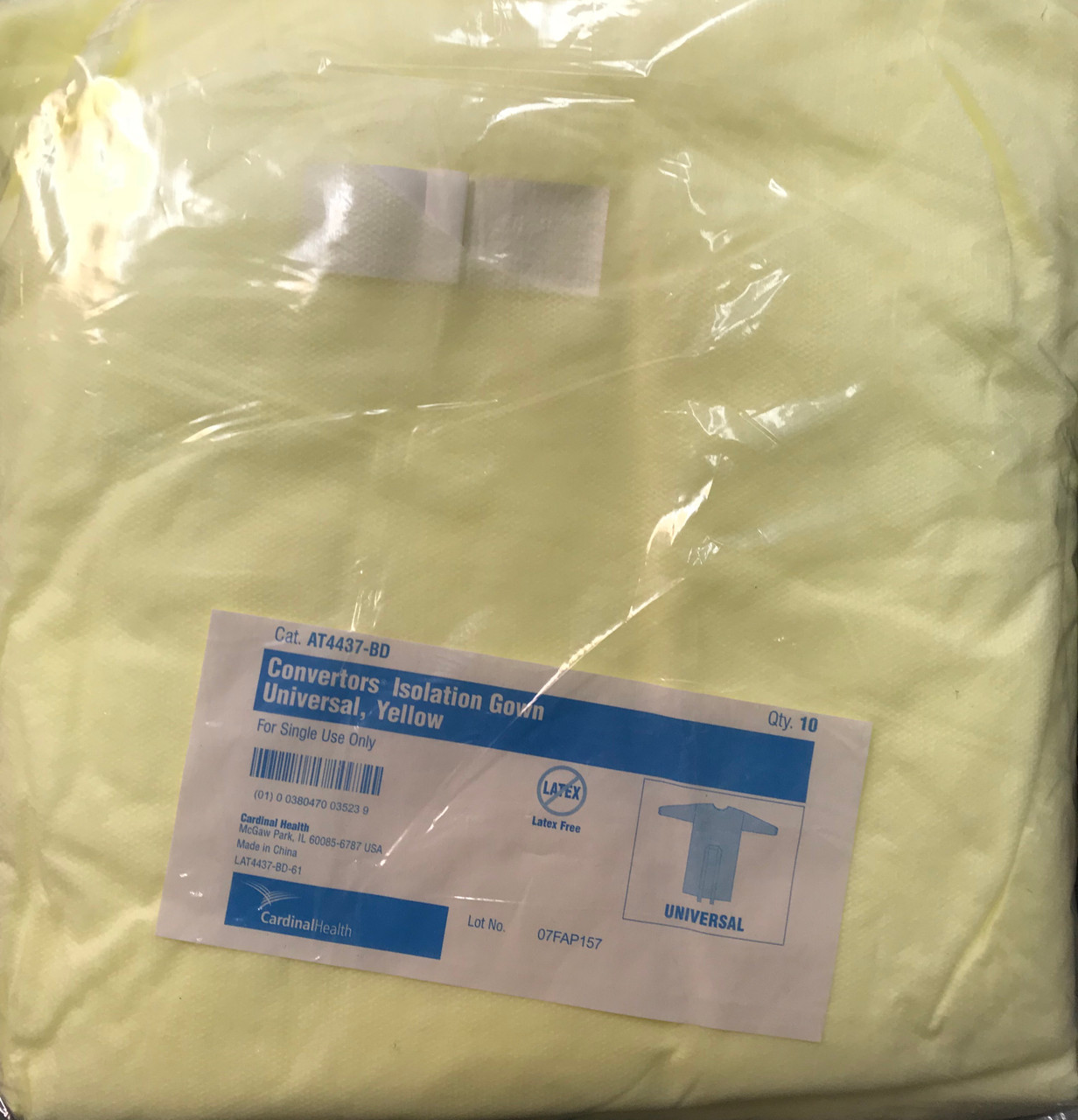 Convertors Isolation Gown Universal Yellow 10 pack