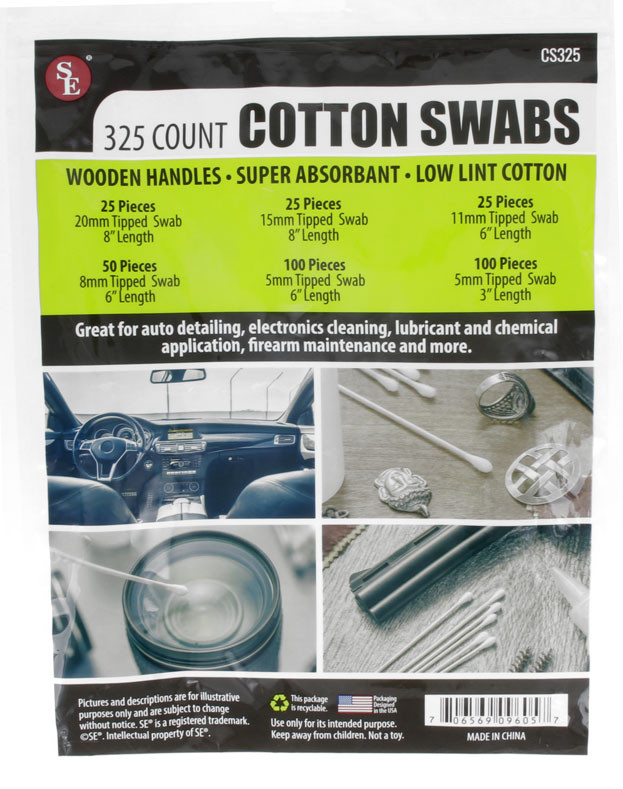 Sona Enterprise Cotton Swabs with Wood Handle 325 pcs assorted