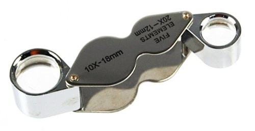 Sona Enterprises Dual Power 10x18mm, 20x 12mm Jewelers Loupe 