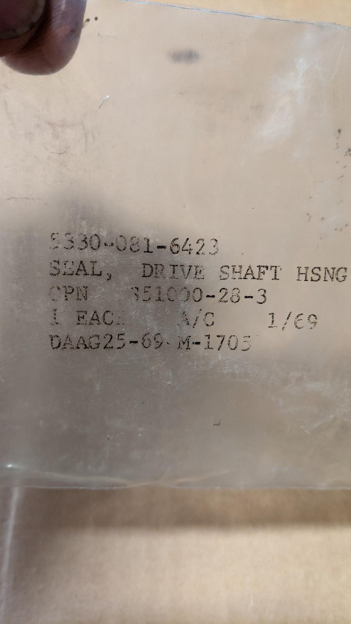 Military Drive Shaft Housing Seal