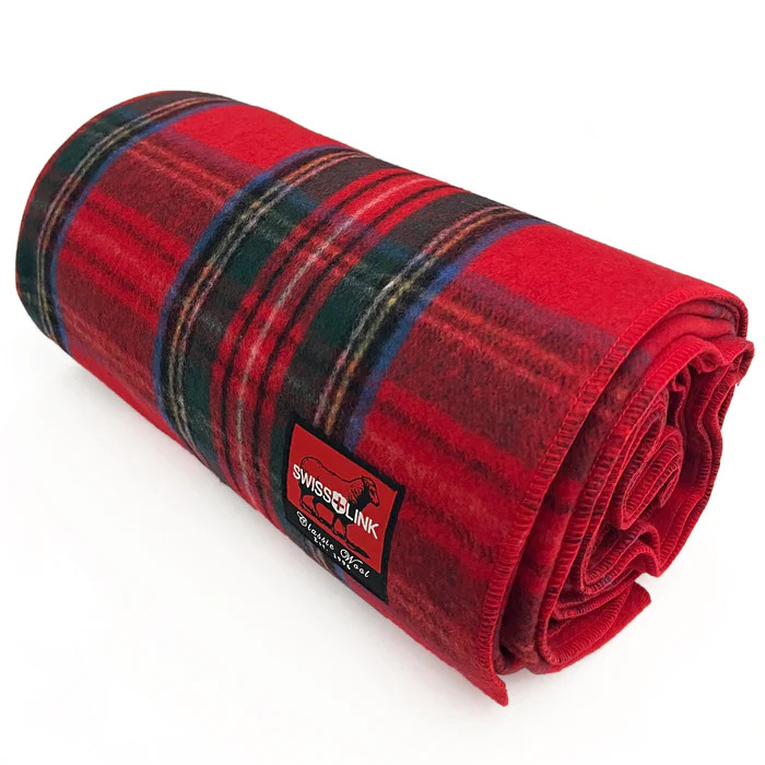 Royal Stewart Plaid Wool Blanket #5002