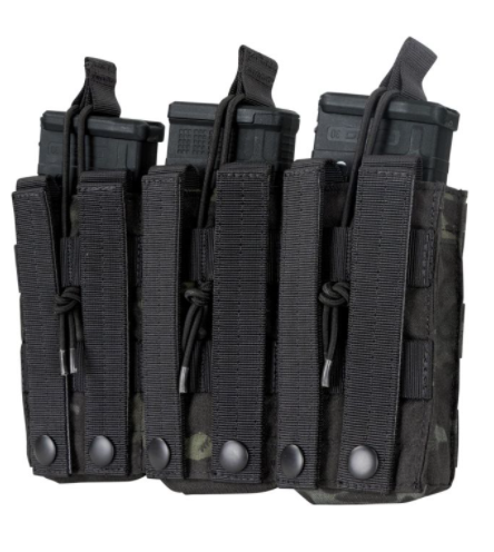 Condor Outdoor Triple M4/M16 Open Top Mag Pouch Multicam Black