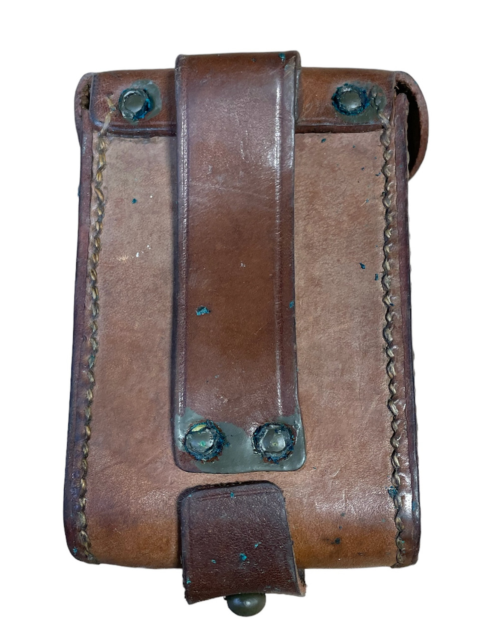 Vintage Scandinavian Leather Double Ammo Pouch Rare
