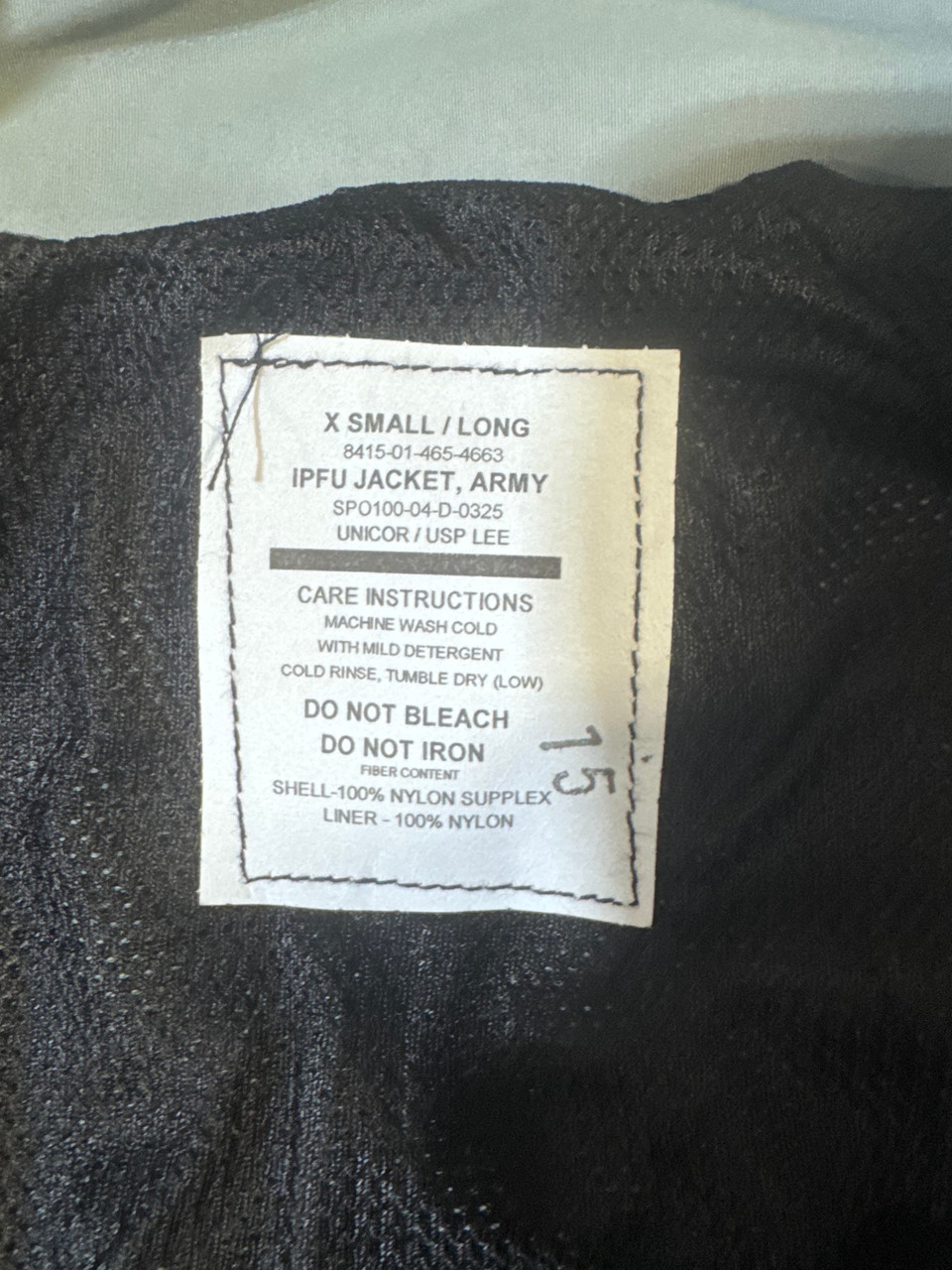 米軍実物US ARMY IPFU X-SMALL / LONG US Army IPFU PT Jacket X-Small Long - Army Surplus Warehouse, Inc.
