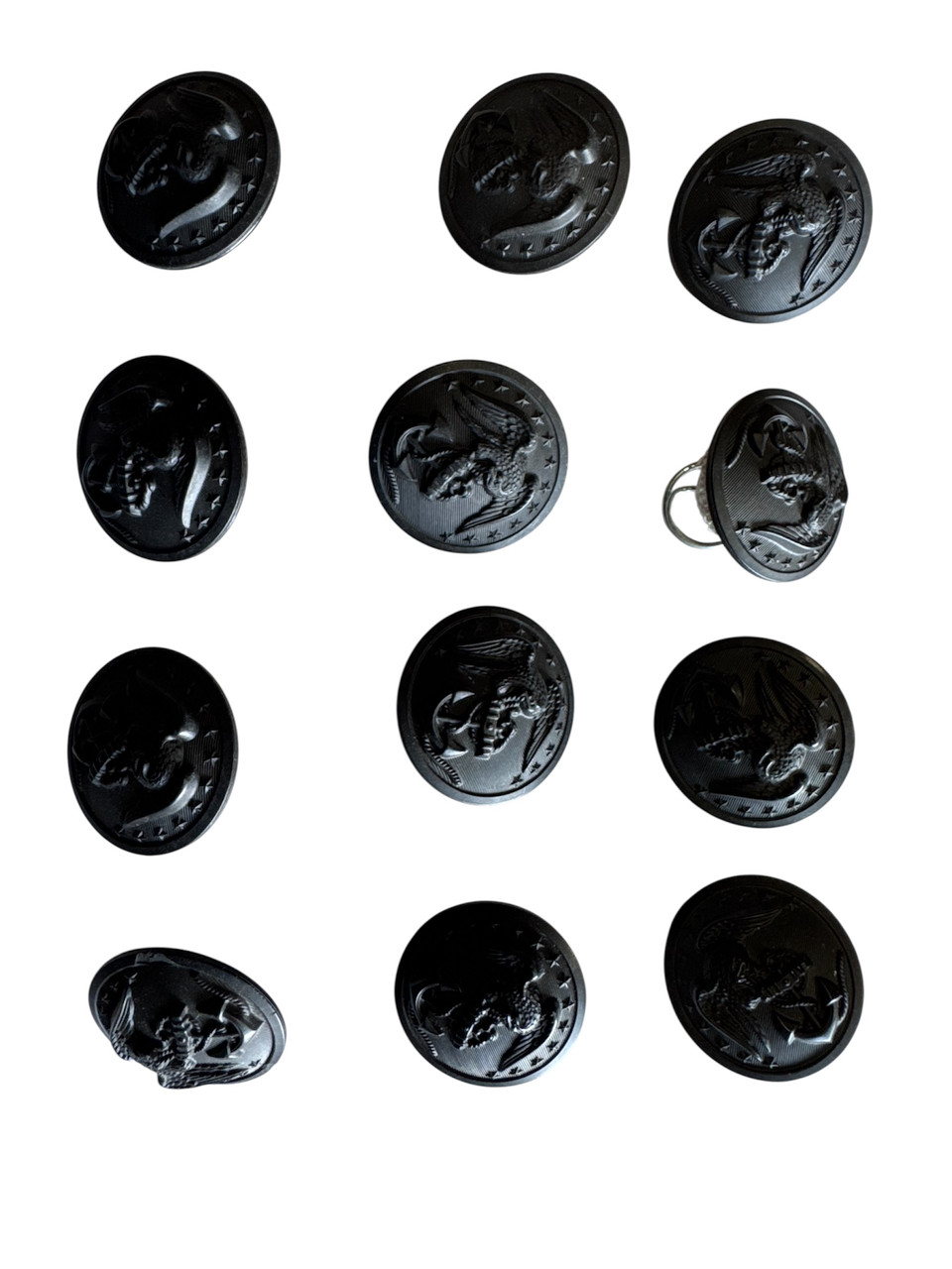 USMC Black Button 12 pack