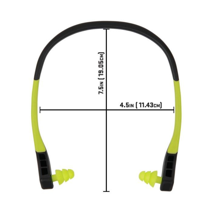 Allen Wave Banded Ear Plugs Gray/Yellow