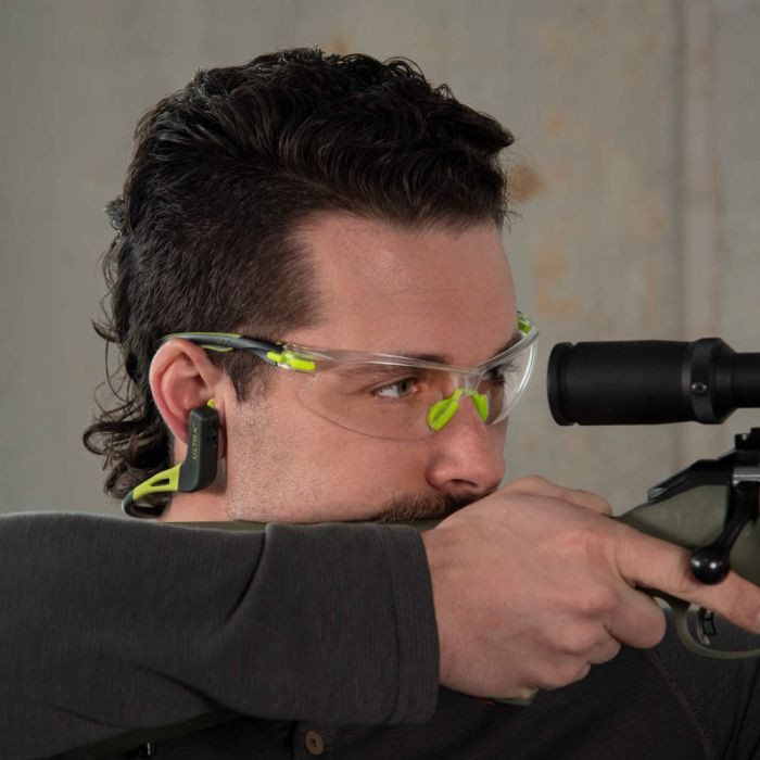 Allen Wave Banded Ear Plugs Gray/Yellow