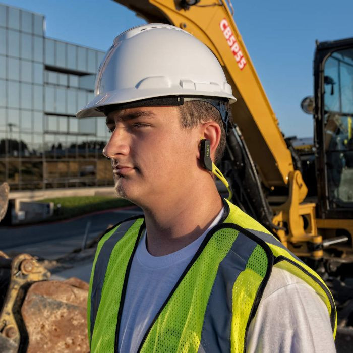 Allen Wave Banded Ear Plugs Gray/Yellow