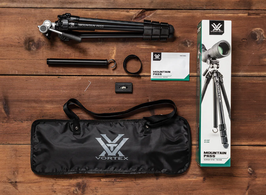 Vortex Mountain Pass Aluminum Tripod + Pan Head