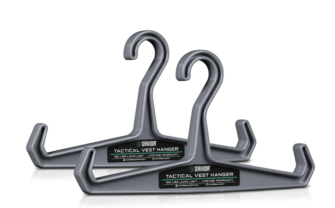 Savior Vest Hanger for Plate Carriers and Battle  Belts 2 Pack SW Gray
