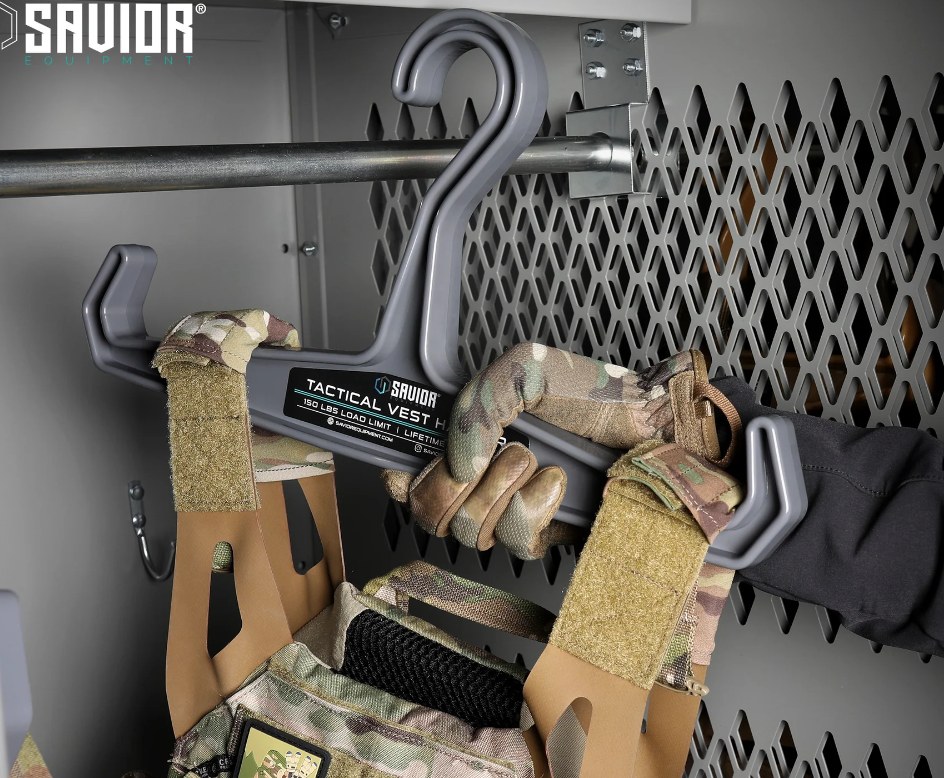 Savior Vest Hanger for Plate Carriers and Battle  Belts 2 Pack SW Gray