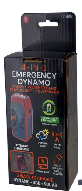 4-IN-1 Emergency Dynamo Flashlight