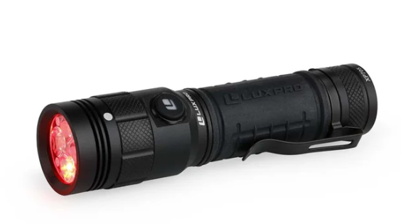 Luxpro Rechargeable Pro Series 1200 Lumen Flashlight Plus Red