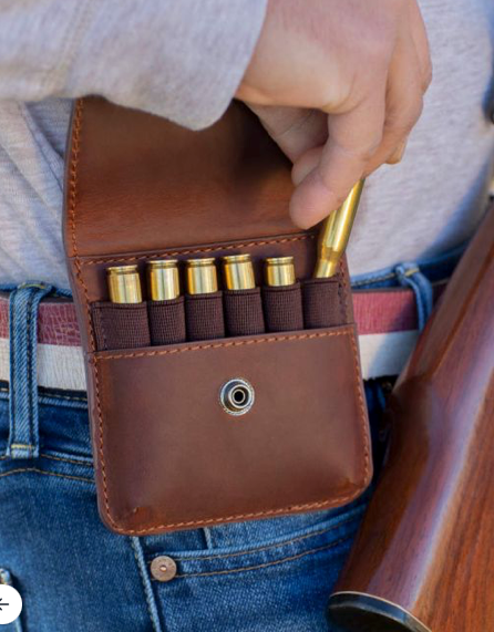 Allen Co Del Norte Leather Belt Loop Cartridge Holder Brown