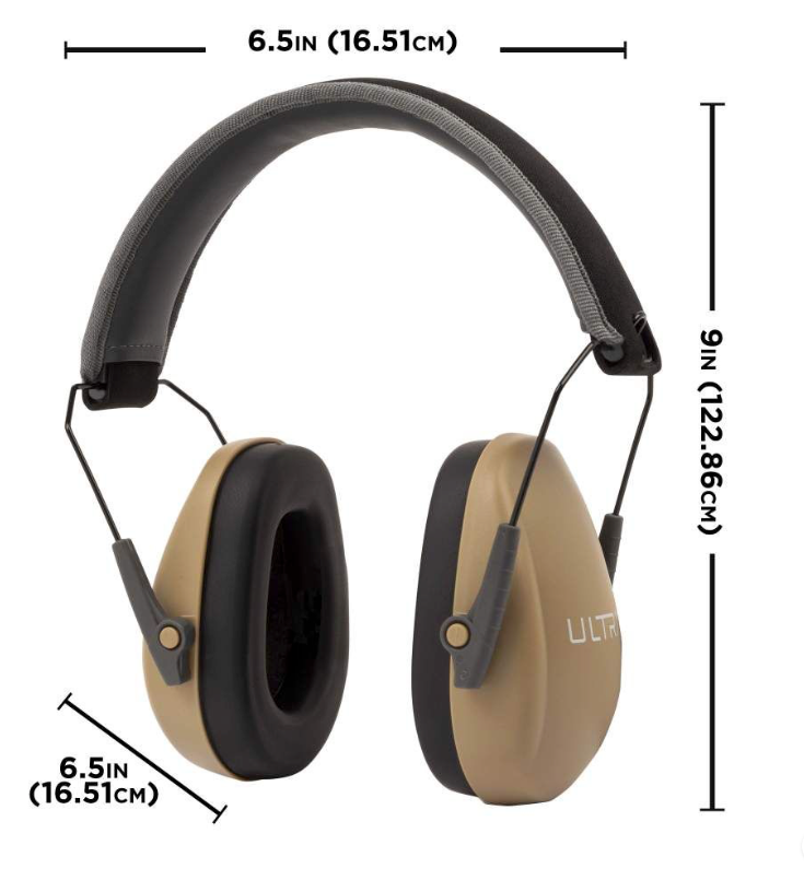 Allen Co ULTRX Slim Profile Passive Earmuff, Taupe