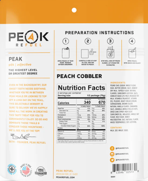 Peak Refuel Peach Cobbler