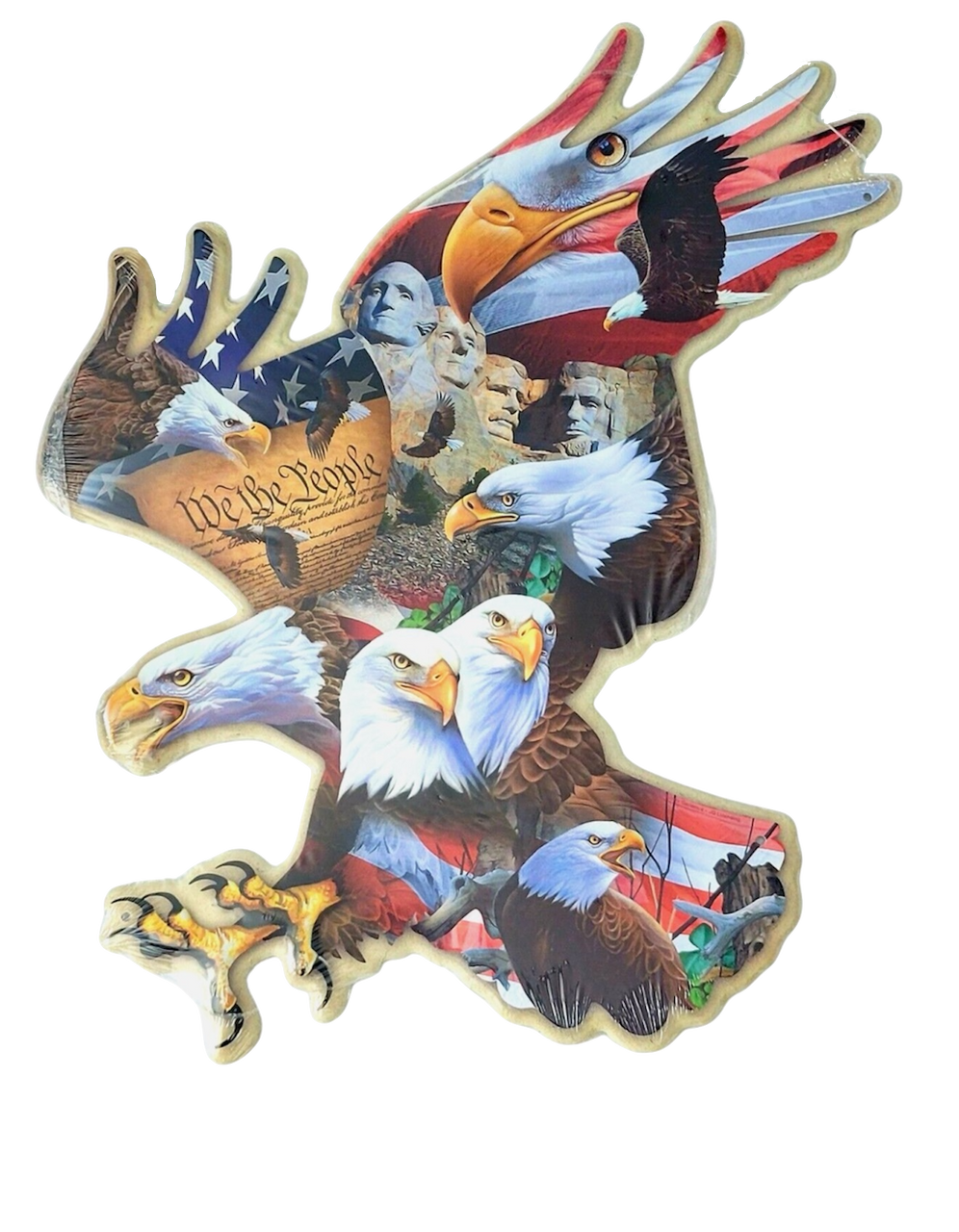 Die Cut Aluminum We the People Eagle Sign