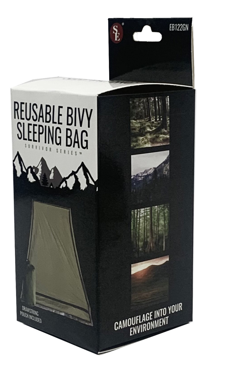 Reusable Bivy Sleeping Bag Army Green 84" x 36"