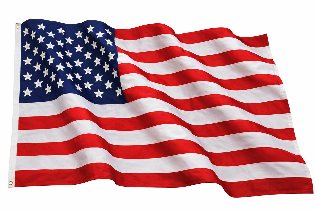 Embroidered USA Flag 10'x15' 210D