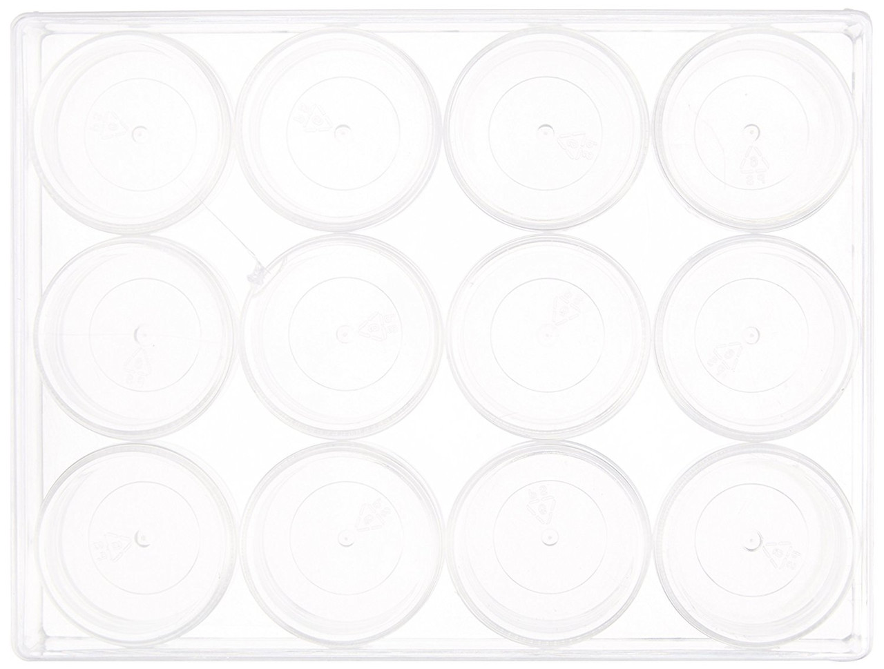 12-in-1 Storage Box with Round Screw-Top Containers – Translucent