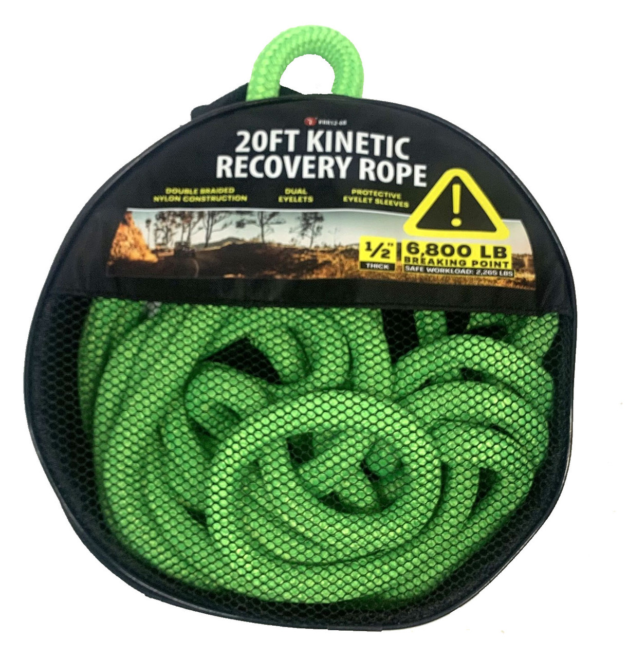Sona Enterprises Kinetic Recovery Rope 1/2" x 20ft Neon Green