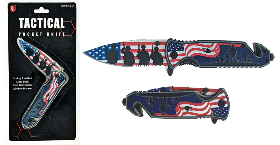 Sona Enterprises USA Flag/Soliders Knife