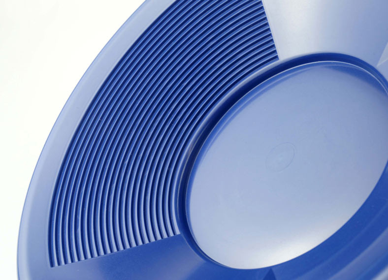 SE 12 IN Plastic Dual Riffle Gold Pan Blue