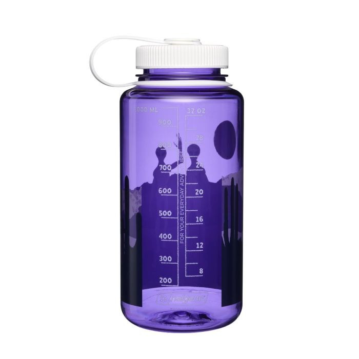 Nalgene 32 Wide Mouth Purple with Aliens Bottle
