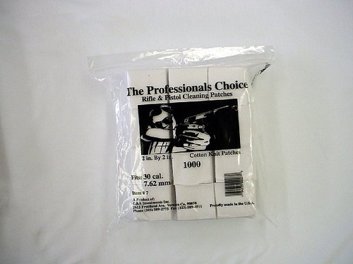Gun Cleaning Square Knit  Patch 30 cal. / 7.62mm  1000 Pack