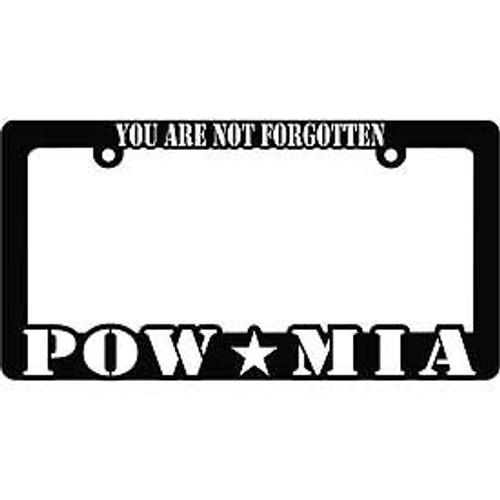 pow license plate frame