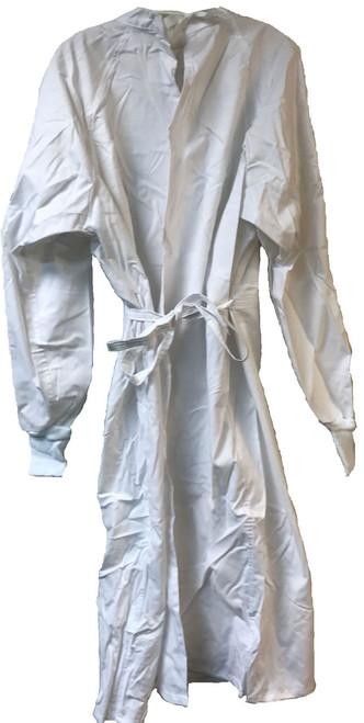 Military Issue White Cotton Surgical Operating Gown Large - Army