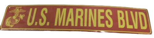 Street Sign Metal US Marines Blvd