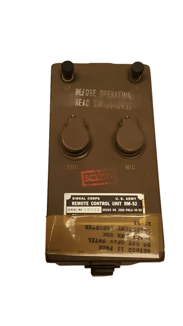 US Military Issue  Radio/Phone SIGNAL CORPS US ARMY REMOTE CONTROL UNIT RM52